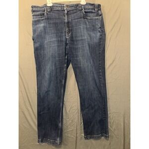 Duluth Trading Co Ballroom Double Flex Jeans Mens 44x34 Relaxed Fit Medium Wash